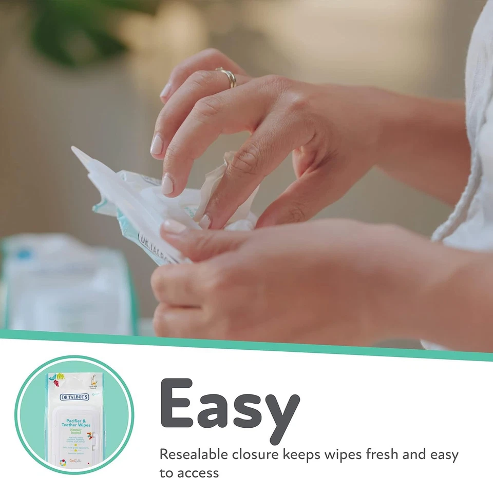 Pacifier and Teether Wipes Naturally Inspired with Citroganix, Vanilla Milk, ... - Image 2 of 4