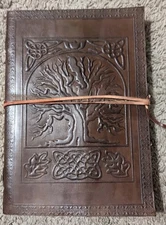 New Diary Leather Journal Tree Of Life Handmade Paper Embossed