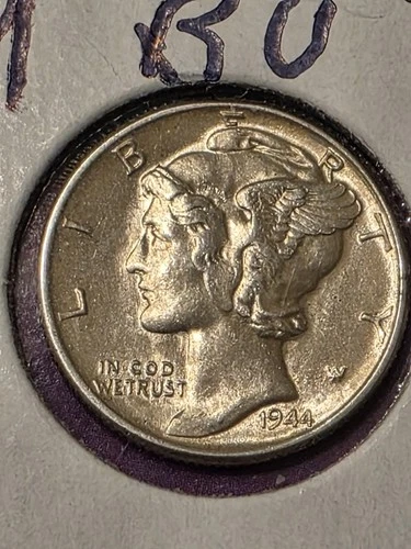 1944-P Mercury Dime Full Bands |BLAST WHITE | Superb Gem BU++ FSB | SILVER COIN