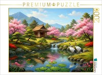 Calvendo Puzzle Japanese Tranquility With Cranes And Cherry Trees | 2000 Pieces,