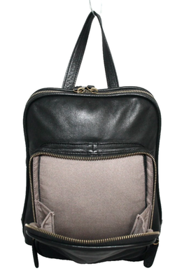 margot Black Leather Mini Backpack with Front Zip Pocket s-l400.png main image 2