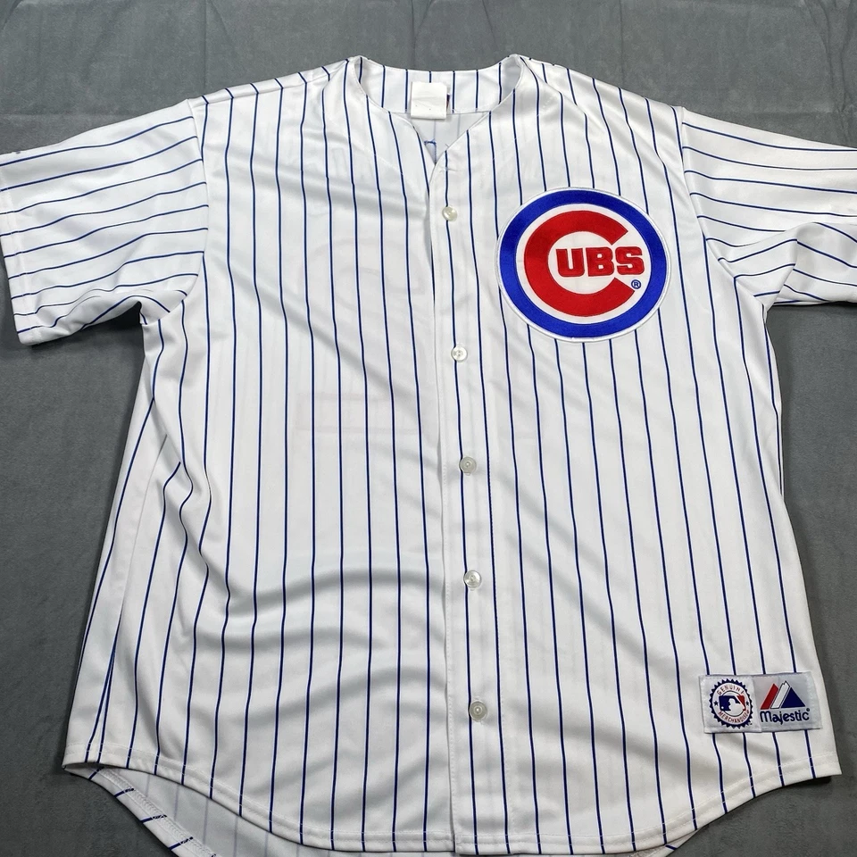 Vintage Chicago Cubs #12 Alfonso Soriano Jersey Men's XL Majestic Pinstripe - Image 2 of 4