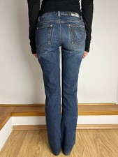 DDP Love Moschino Vintage Blue Straight-Leg Jeans Size 26 Heart Logo