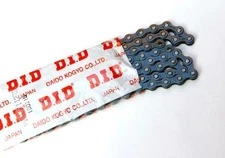 D.I.D. BMX bicycle chain 1/2" X 1/8" 112L BLACK *MADE IN JAPAN*