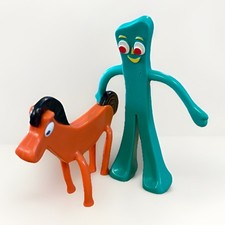 Vintage Gumby and Pokey 6" Bendable Figures Prema Toy Co