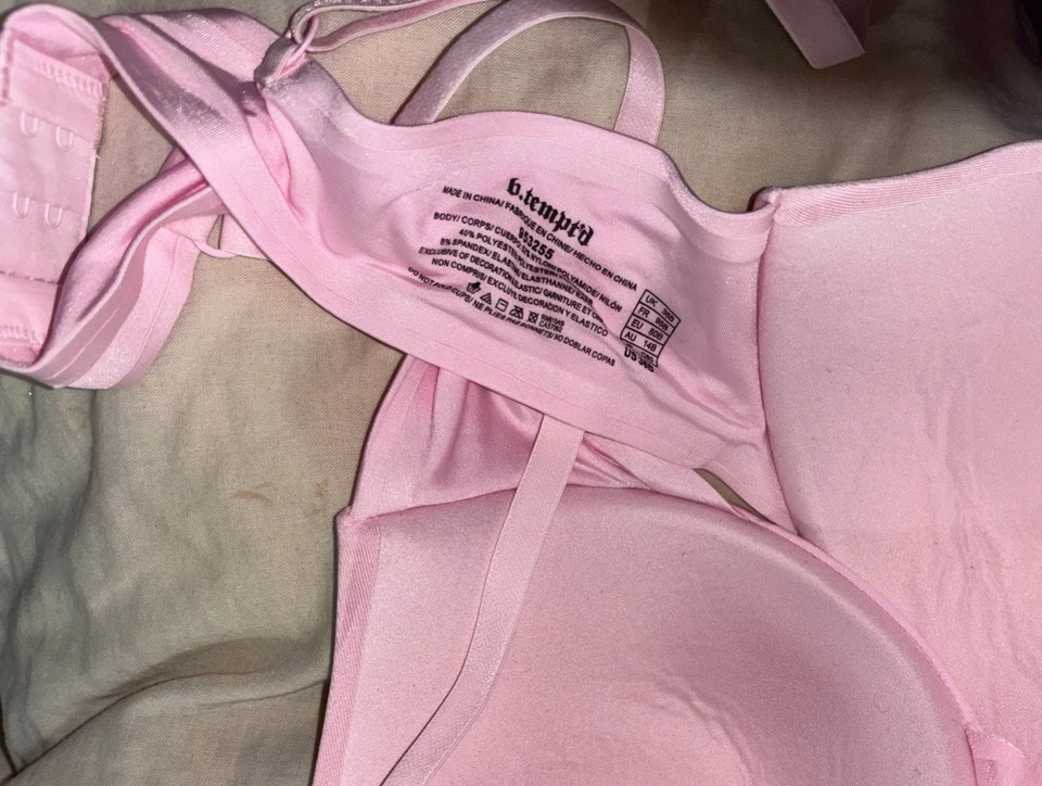 Sujetador con aros b.Tempted By Wacoal Pink Contour talla 36B NUEVO CON ETIQUETAS NUEVO Foto 2 de 2