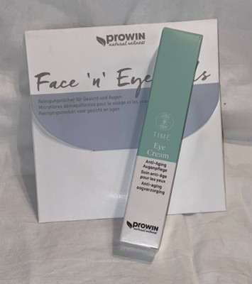 prowin TIME Eye Cream Augenpflege 20 ml  + 2 Face ´n´ Eye Pads, blau/grau, neu 