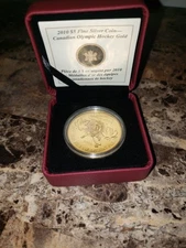 RCM 2010 $5 .9999 1oz Silver Coin - Canadian Olympic Hockey Gold