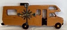 70s Handmade travel trailer RV clock battery clock primitive style