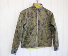 LL Bean Boys Size M 10-12 Fleece Lined Nylon Full Zip Gray Green Coat Jacket