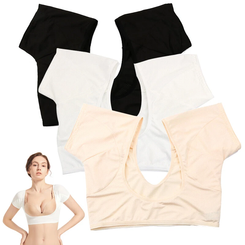 Sweat Pads Women Underarm Armpit Sweat Pad Sports Vest T-Shirt Reusable Washable - Image 3 of 4