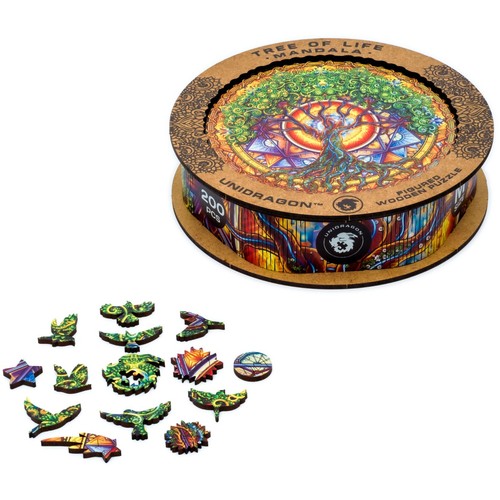 UNIDRAGON Puzzle in Legno - Mandala - Albero della Vita -Edizione Esclusiva - Puzzle in Legno - Foto 2 di 6