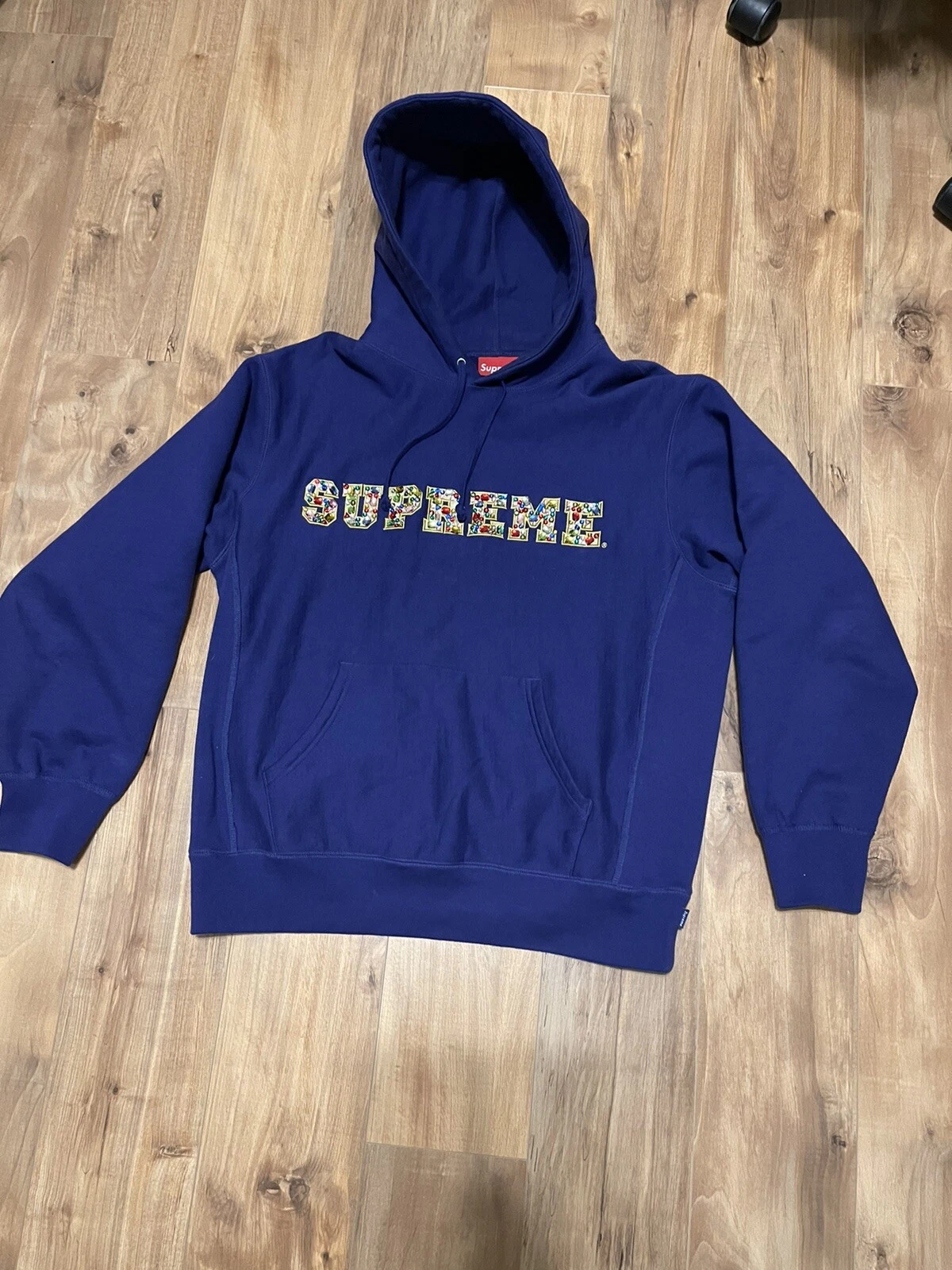 Sweat shirt à capuche Supreme bijoux (FW20) foncé royal taille moyenne