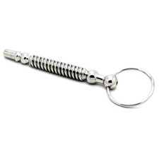 Penis Screw, 316L Surgical Steel Hollow 4 Inches Ribbed Male Urethral Plug