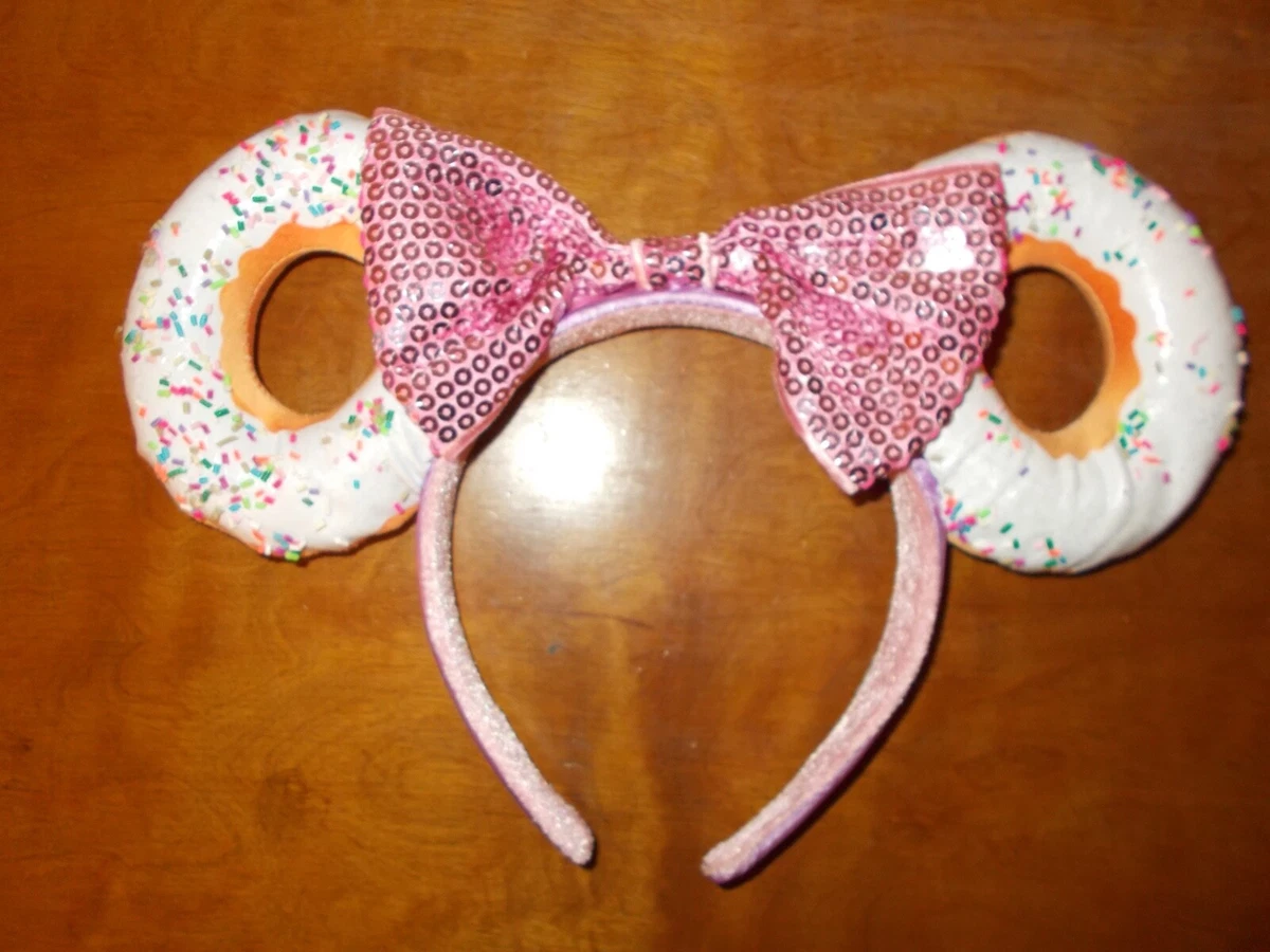 Disney Parks Minnie Mouse Donut Sprinkles Bow Ears Headband eBay