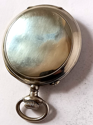 Pocket watch Henry Moser. Hunter pocket watch ,nickel chrome case - Picture 11 of 11