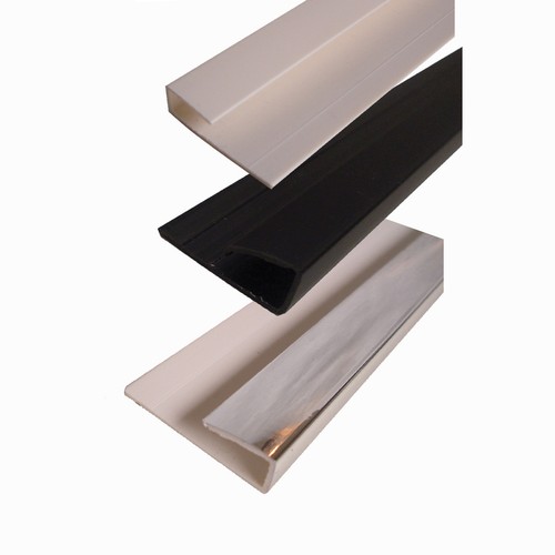 Trims for PVC Wet Wall Panels Black White Chrome End Caps, Angles All Sizes - Picture 3 of 84