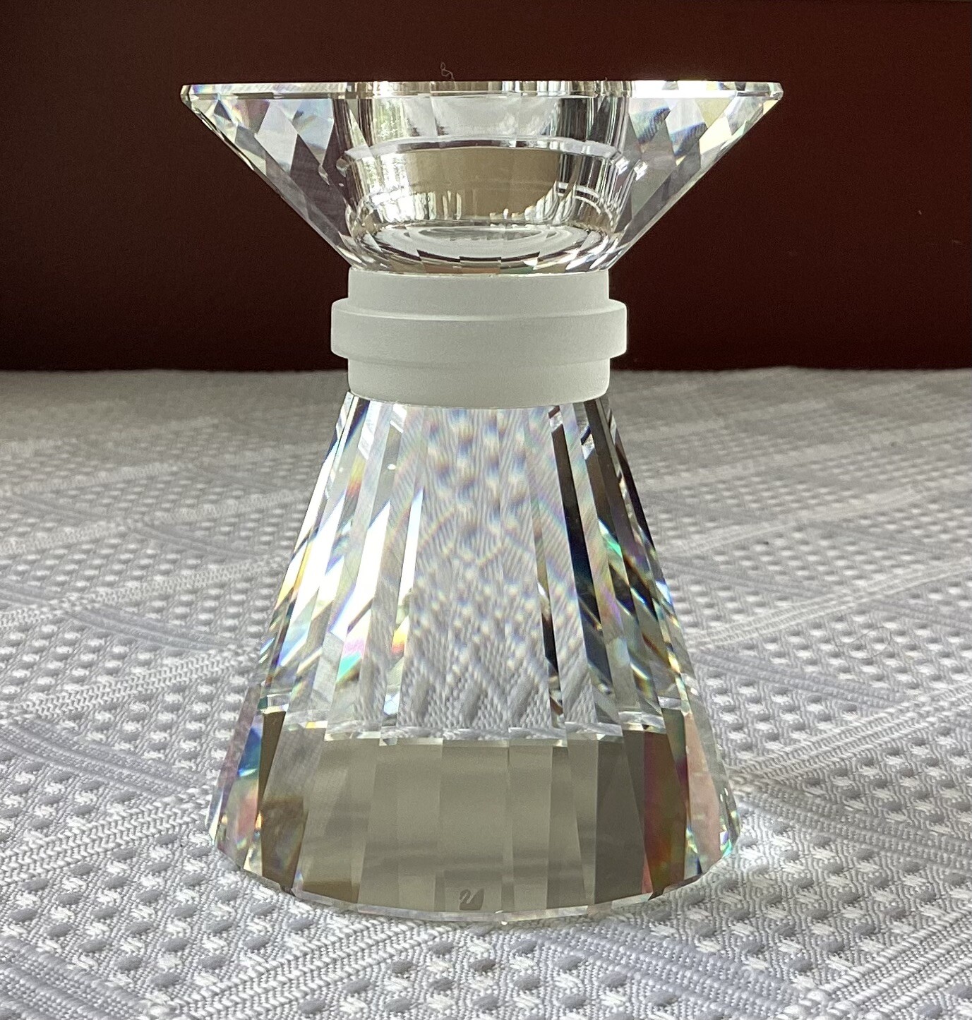 Vintage Swarovski Crystal Candlestick Holder, 3 3/8” Tall eBay