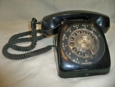 Vintage Black Table Top Telephone Automatic Electric N Lake Ill.