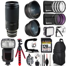 Tamron 70-300mm f/4.5-6.3 Di III RXD Lens Z LED Light Tripod -128GB Kit
