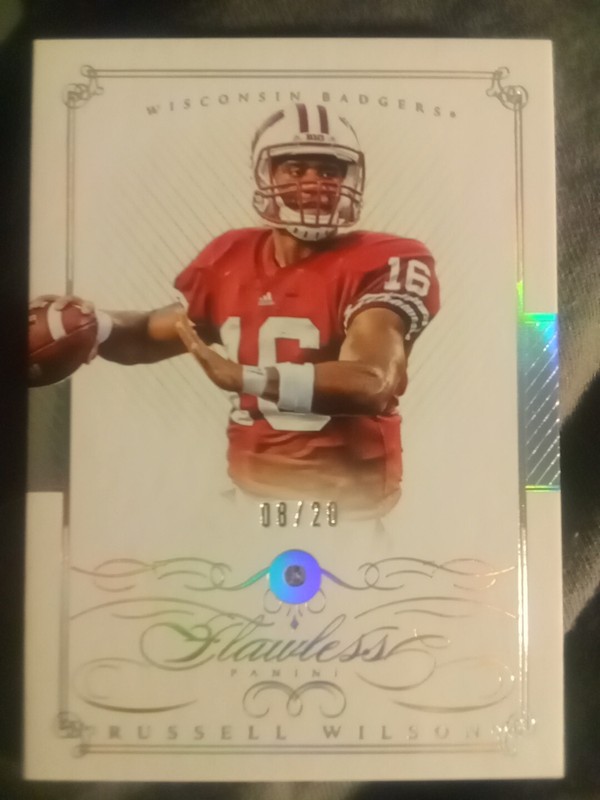 2015 National Treasures NICE READ Flawless Russell Wilson REAL Diamond Gem #8/20