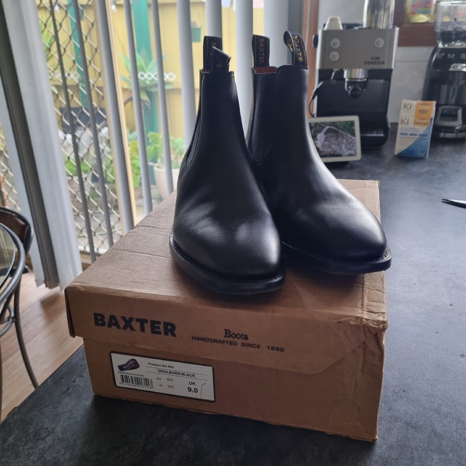 Mens Baxter Goulburn Black Dress Boots AS NEW eBay