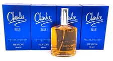 Lot of 4 Pc REVLON CHARLIE BLUE by Revlon Perfume 3.4 oz EDT Spray New in Box 