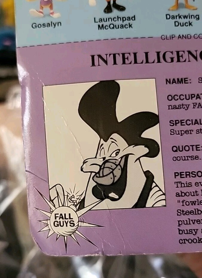 Vintage 1991 Darkwing Duck Playmates Steelbeak NIP Figure eBay