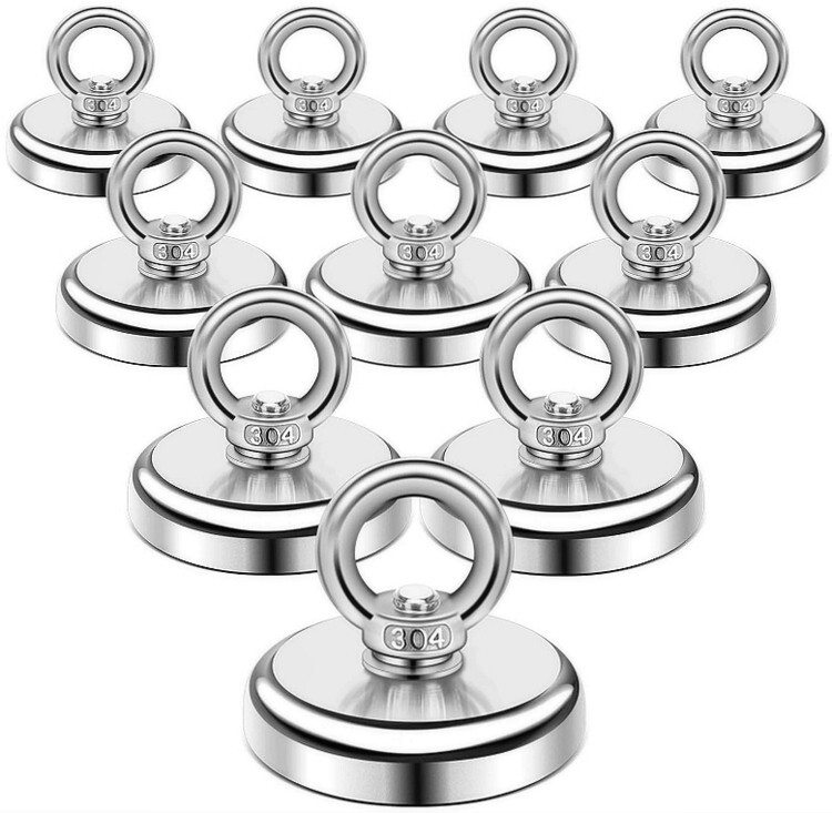 Fishing Magnetic Hooks hanger 40 60 N52 100 lbs Heavy Duty strong magnet set lot