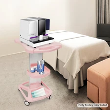 Rolling Trolley Cart Salon SPA Beauty Storage Equipment Machine Organizer Stand