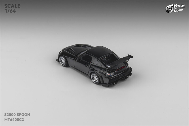 Micro Turbo 1:64 S2000 Spoon Metallic Black Diecast Model