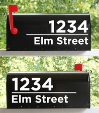 3-pack Mailbox Numbers and Address Vinyl Decals  Street Home  Die Cut Gotham