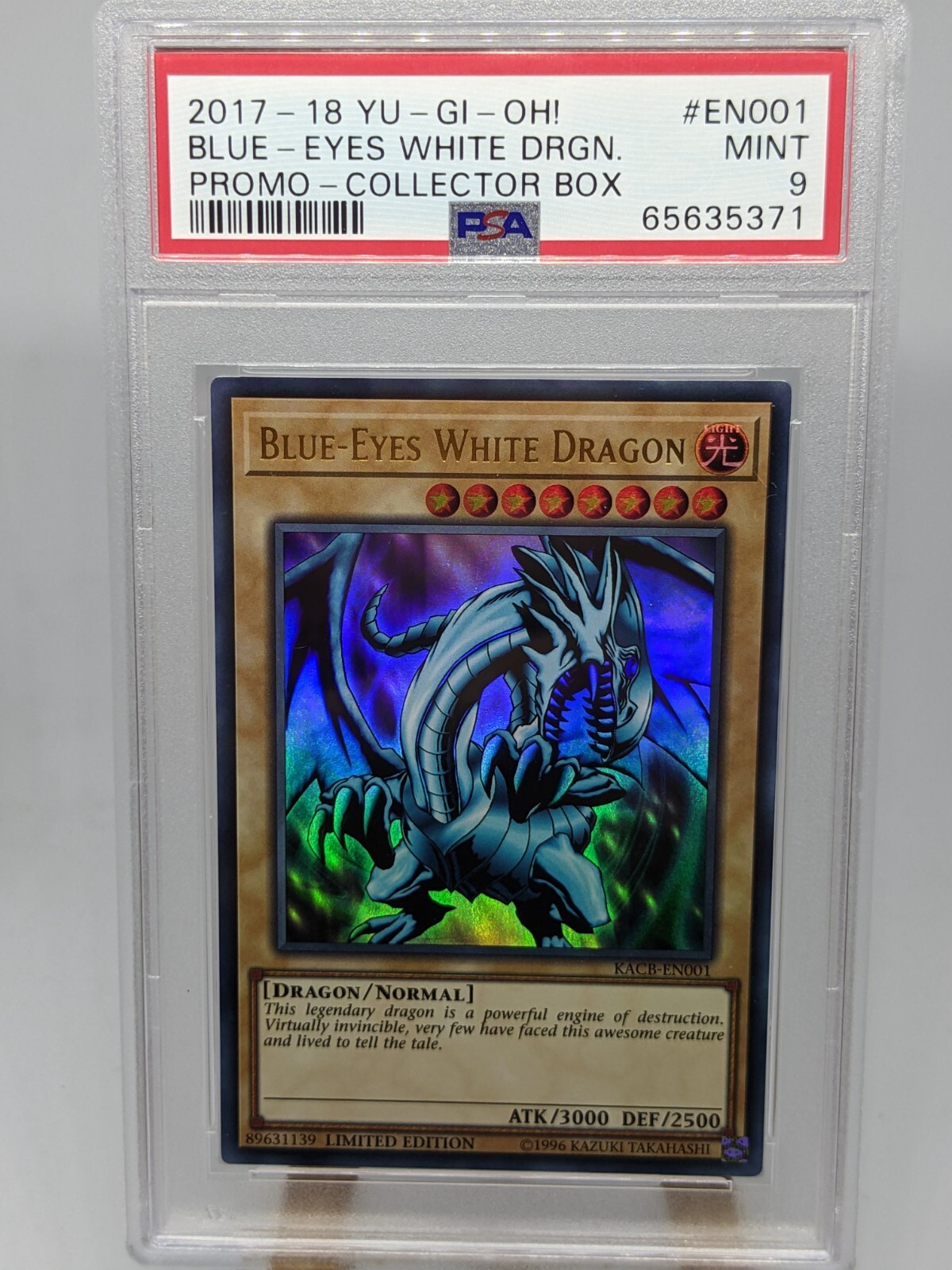 YUGIOH BlueEyes White Dragon KACBEN001 Promo PSA 9 eBay