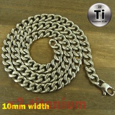 Titanium 23.6" Curb link chain 10mm width Men necklace anti-allergy XTi191