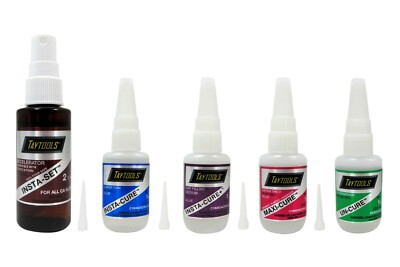 Bob Smith Industries BSI 5 Pc Set CA Super Glue Thick, Medium and Thin Viscosity