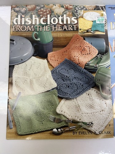 Leisure Arts 2 Books Dishcloths Books Plus Leaflet Knitting Books - Picture 3 of 10
