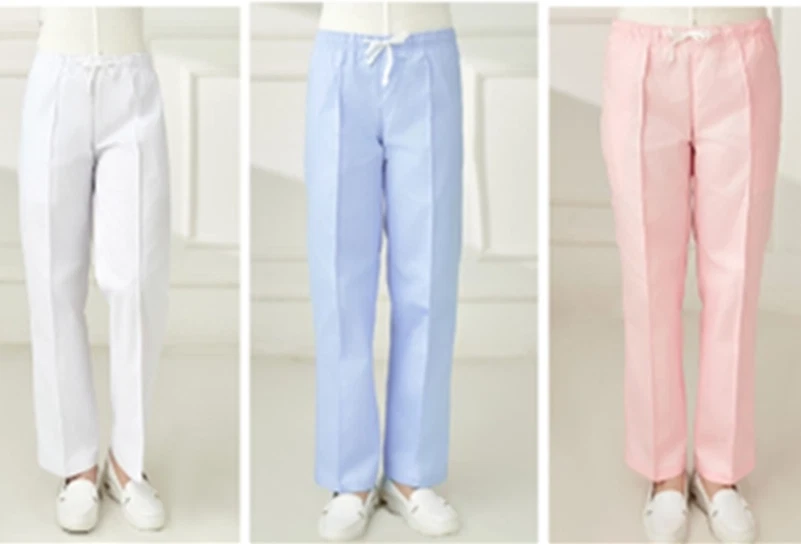 Women Nurse Uniforms Doctor Medical Beautician Lab Work Clothes Set Top & Pants - Image 2 of 4