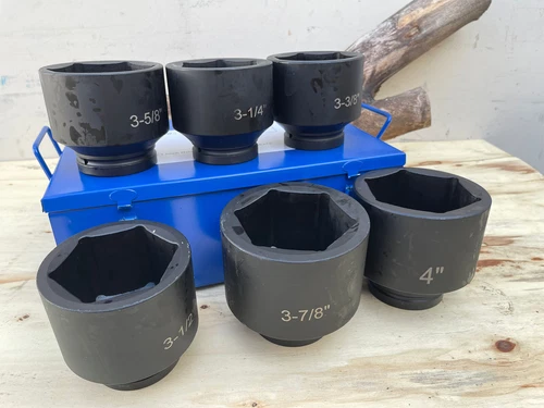 6 Pcs 1" Dr. SAE Jumbo Deep Shallow Impact Socket Set 6pt 3-1/4" - 4" Sockets