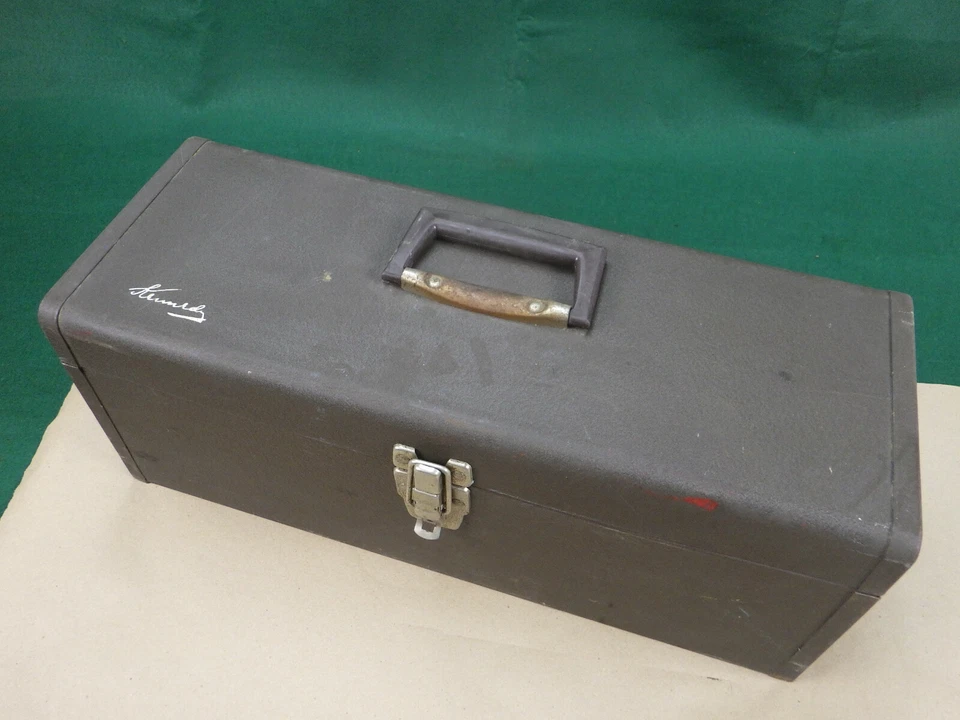 Caja de herramientas vintage Kennedy KK-19-336248 19" acabado arrugado marrón Foto 2 de 4