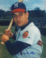 MIKE DE LA HOZ MILWAUKEE BRAVES SIGNED AUTOGRAPHED 8X10 PHOTO W/ COA