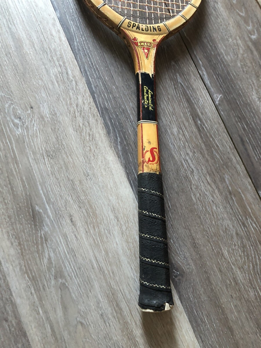 Raquette de tennis en bois vintage Spalding Award Power-Ply Raquette de tennis en bois vintage Spalding Award Power-Ply