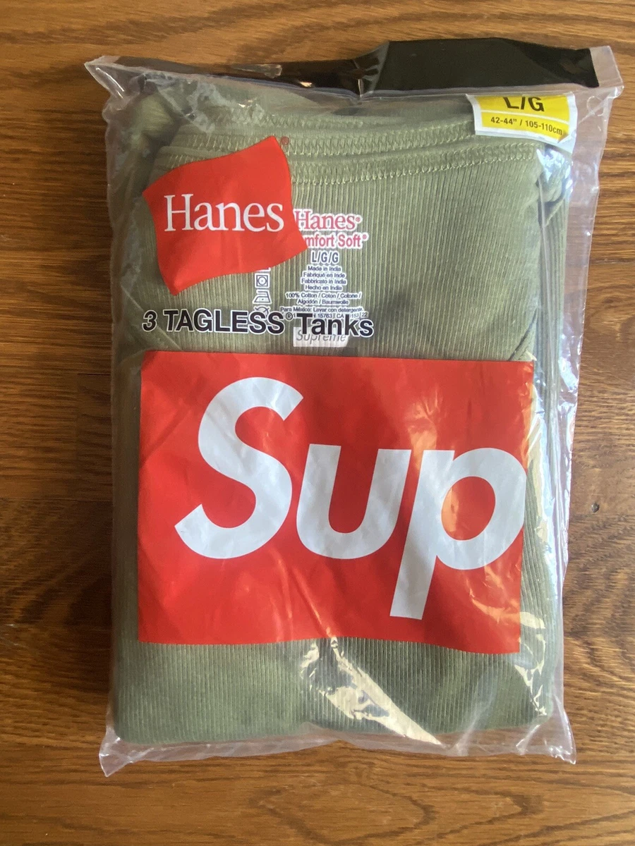 Supreme Drops on X: Supreme Hanes Tagless Tank Top in olive color