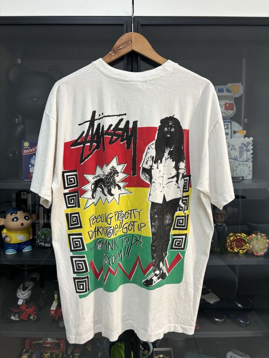 Vintage Late 80's stussy bob marley Size XL White Good Vintage Late 80's stussy bob marley Size XL White Good