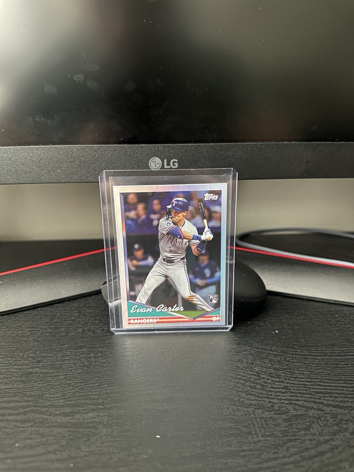 2024 Topps Archives #223 Evan Carter (RC) Rainbow Foil /199