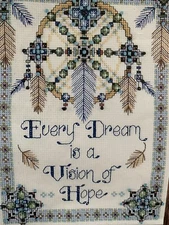 Every Dream is a Vision of Home Dream Catcher Cross Stitch Kit Unworked 9x12