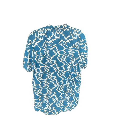 Sovereign Code Los Angeles Men's Short Sleeve Button Down Size XL Blue White - Picture 2 of 5