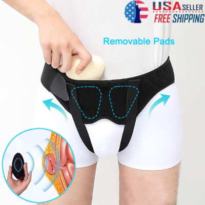 Medical Mens Inguinal Hernia Support Belt Double Groin Pain Relief Truss Brace
