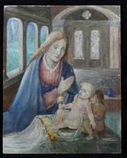 Constant CALIGARIS (1890-1981) Virgin and Child Jesus Lyon School Lyonnaise
