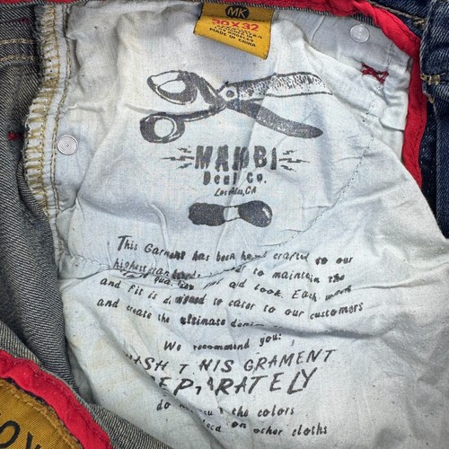 Makobi M1784 Distressed Skinny Jeans 30x30 fits 28" Light Wash Biker Moto Denim - Picture 4 of 11
