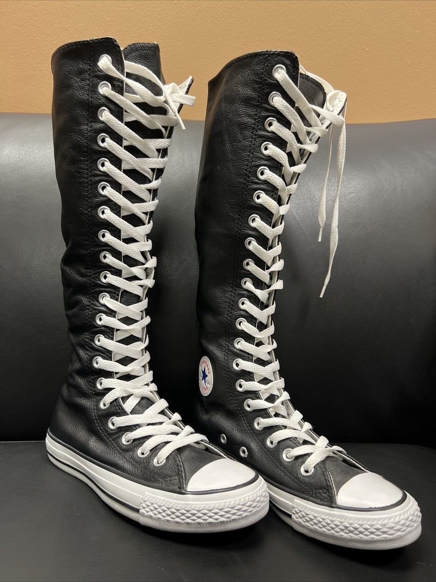 Converse Chuck Taylor All Star Knee High XXHI Black LEATHER Converse Chuck Taylor All Star Knee High XXHI Black LEATHER